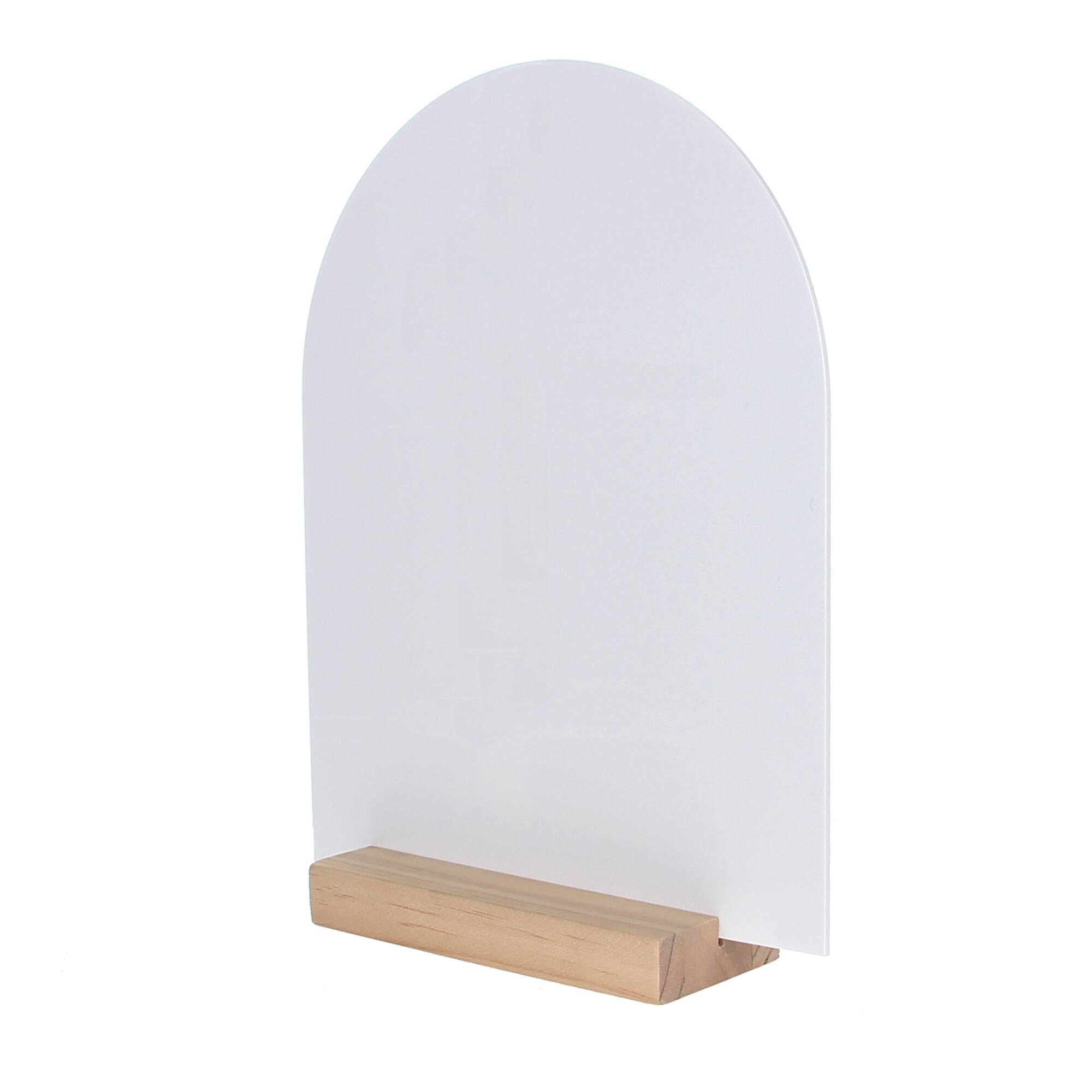 8 Pack: 10.5" Acrylic Sign with Wood Stand by Make Market®